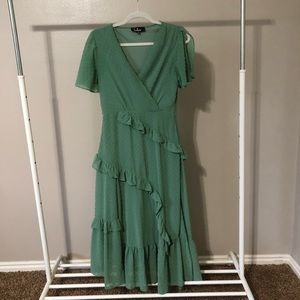 Next To You Swiss Dot MIDI Dress